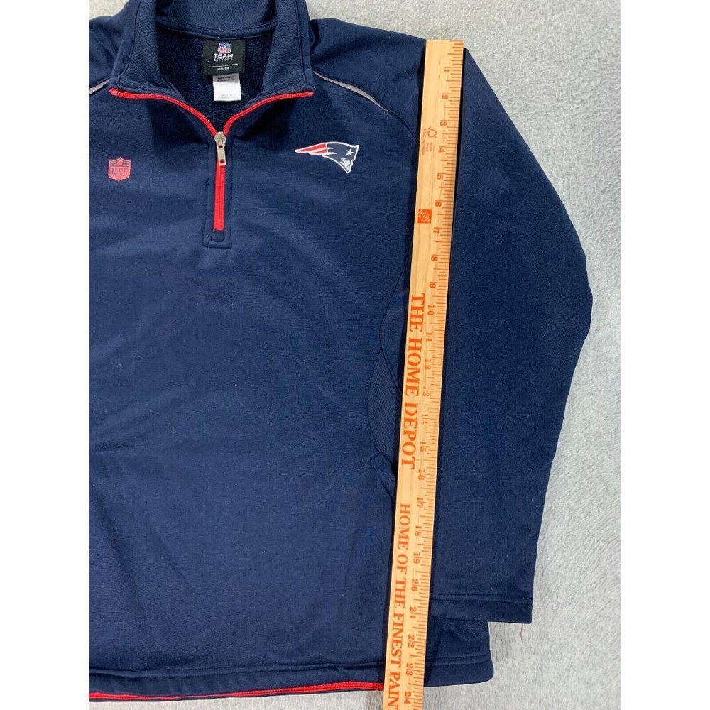 New England Patriots 1/4 Zip Fleece Lined Pullover (Youth Large 14/16) Blue - Picture 6 of 12